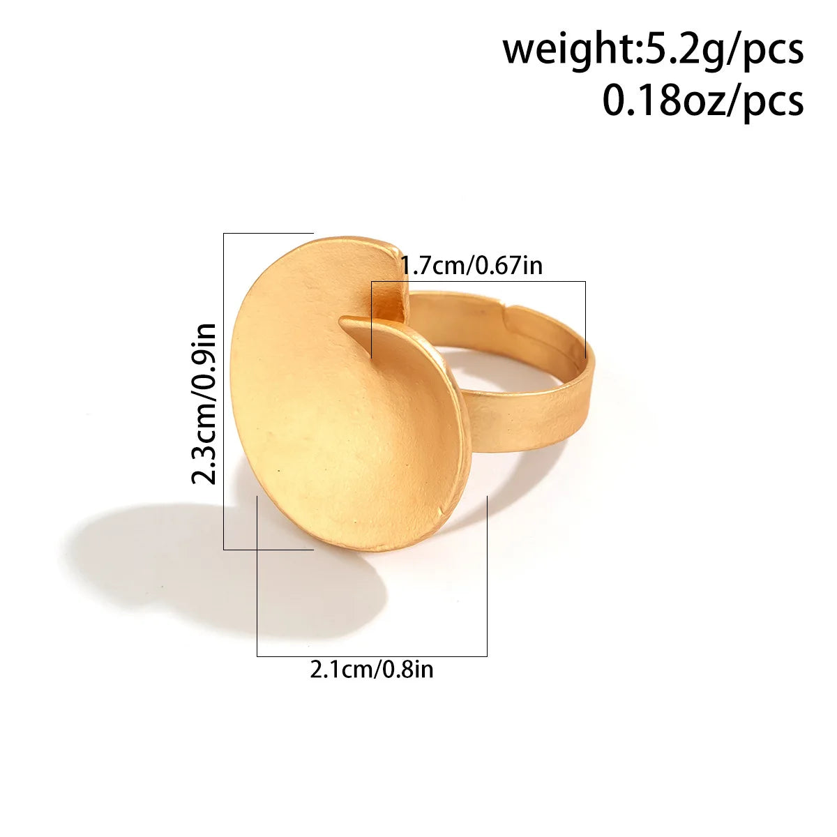 Irregular Chunky Big Geometric Rings Gold Silver Color Rings for Women Men Stainless Steel Metal Texture Exaggerated Rings