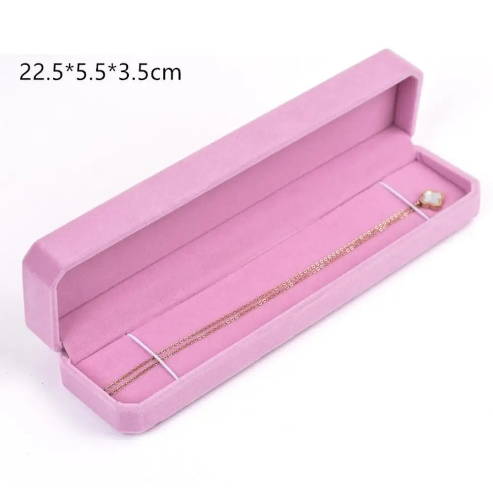 High-end Velvet Jewelry Box Necklace Ring Bracelet Pendant Earrings Storage Wedding Party Gift Box Jewelry Organizer Box Joyero