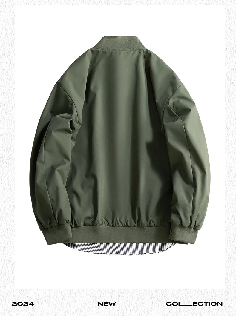 New Men's Bomber Jacket Coats Lightweight Windbreaker Spring Streetwear Fall Casual Jackets for Men Outdoor Mens Coats