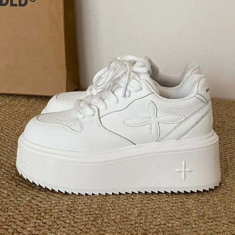 Women's Sneakers Spring Autumn Fashionable Casual Thick Soled Shoes Comfortable Height-increasing Platform Soles for Women