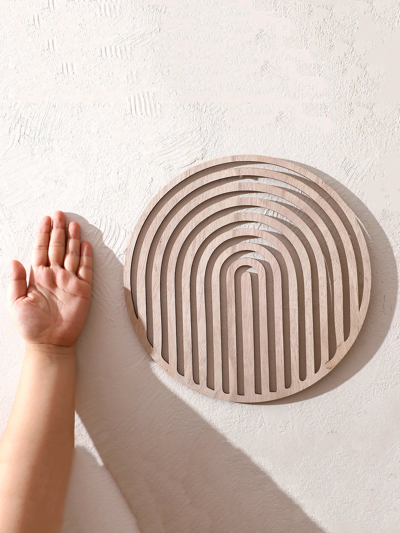 Natural Wooden Wall Hanging Wall Art Decor Water Ripples Wall Hanging Decoration Wall Decor Boho Wall Accent for Living Room