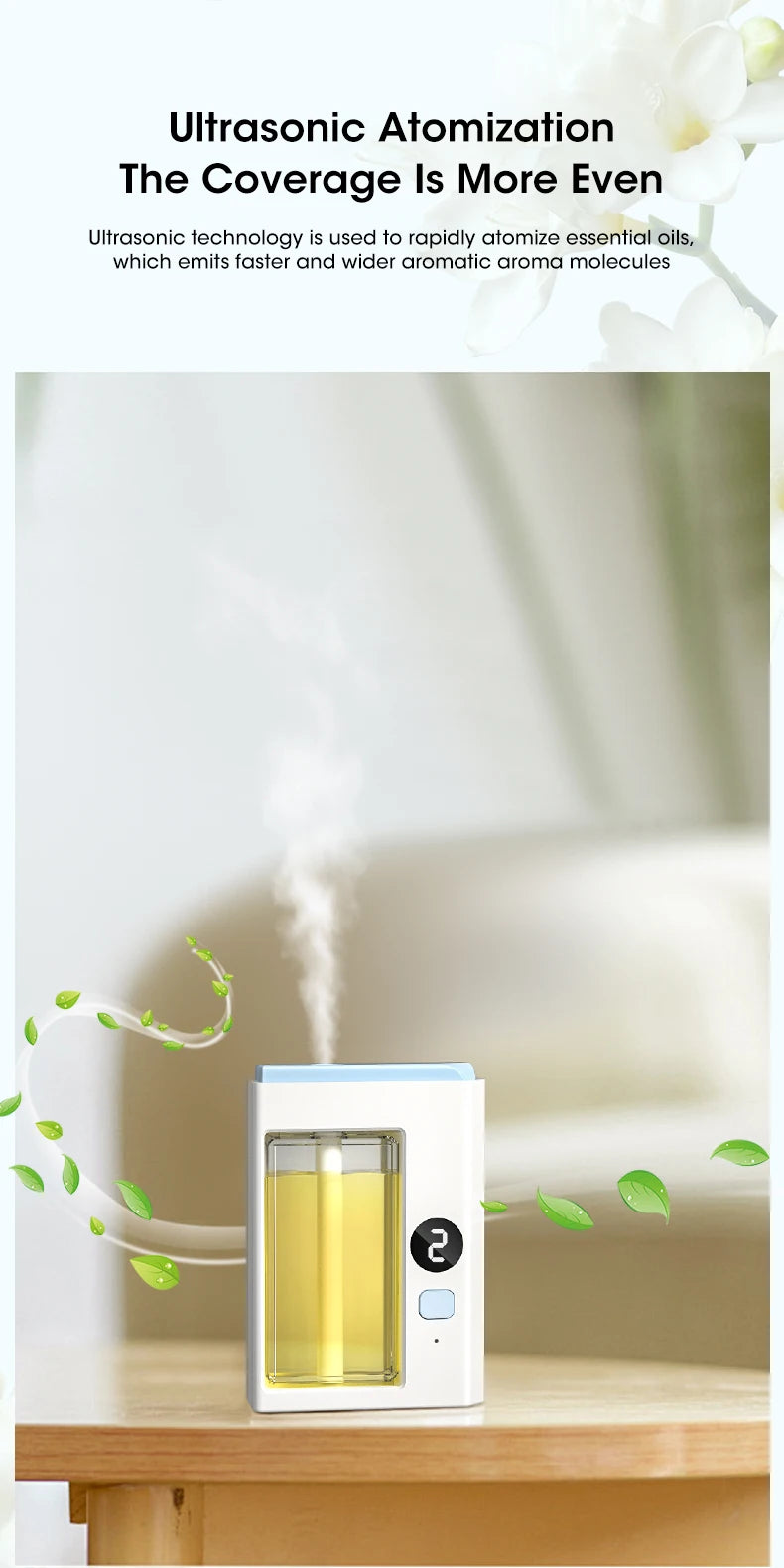 Aroma Diffuser Fragrance Essential Oil Smart Aromatherapy Machine with Night Light Air Freshener Bedroom Toilet Diffuser Scent