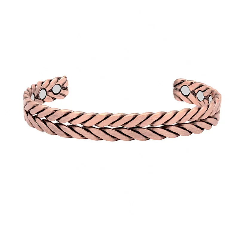 Men Pure Copper Bracelet Health Energy Germanium Magnetic Bracelet Vintage Hologram Chain Link Bracelets for Women Arthritis