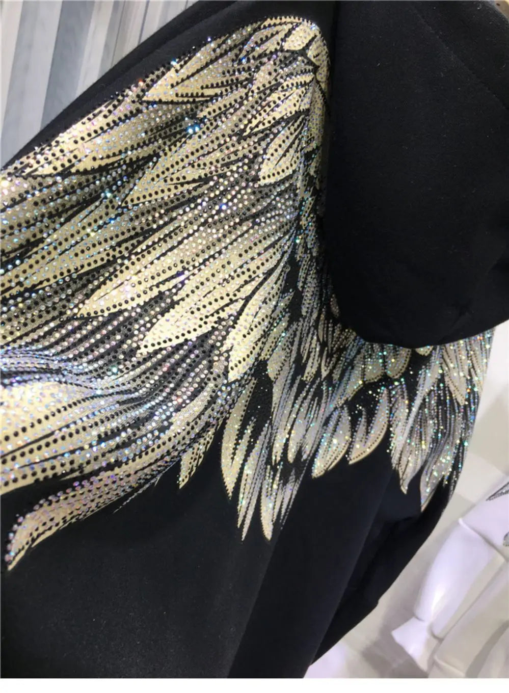 Streetwear Hoodie Women Clothing Harajuku Heavy Diamond Wings Hooded Sweatshirts Casual Fashion Hoodies Y2k Tops 2025 Ropa Mujer