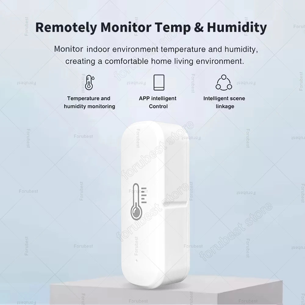 Smart Zigbee Temperature Humidity Sensor Home Indoor Hygrometer Thermometer Smart App Remote Monitor Work With Alexa Zigbee2MQTT
