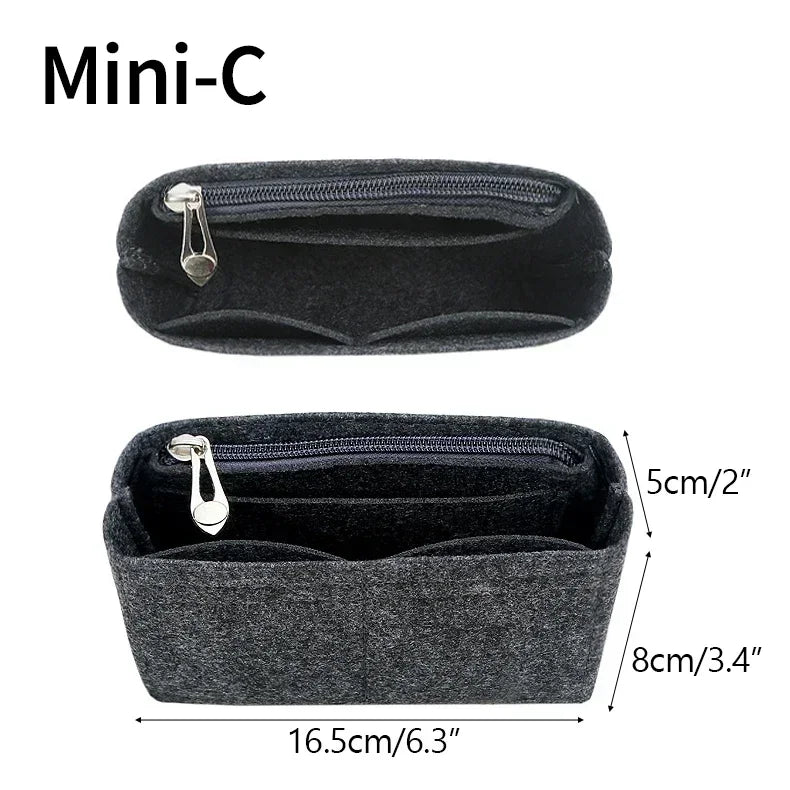 Bag Organizer  fit Mini Sizefor  Small Tote Bag Timid Bag Storage & Finishing Inner  Liner Handbags Insert Organizer