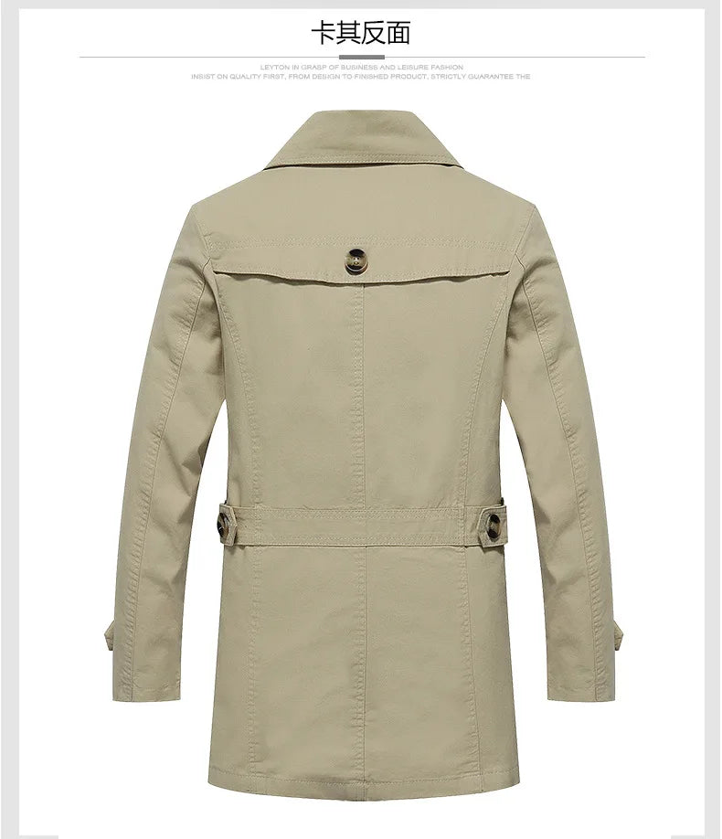 Coat Thick warm Jackets mens Windbreaker Brand Mens Clothing New fleece Men Long Trench Coats Mens Casual Outerwear Classic Long