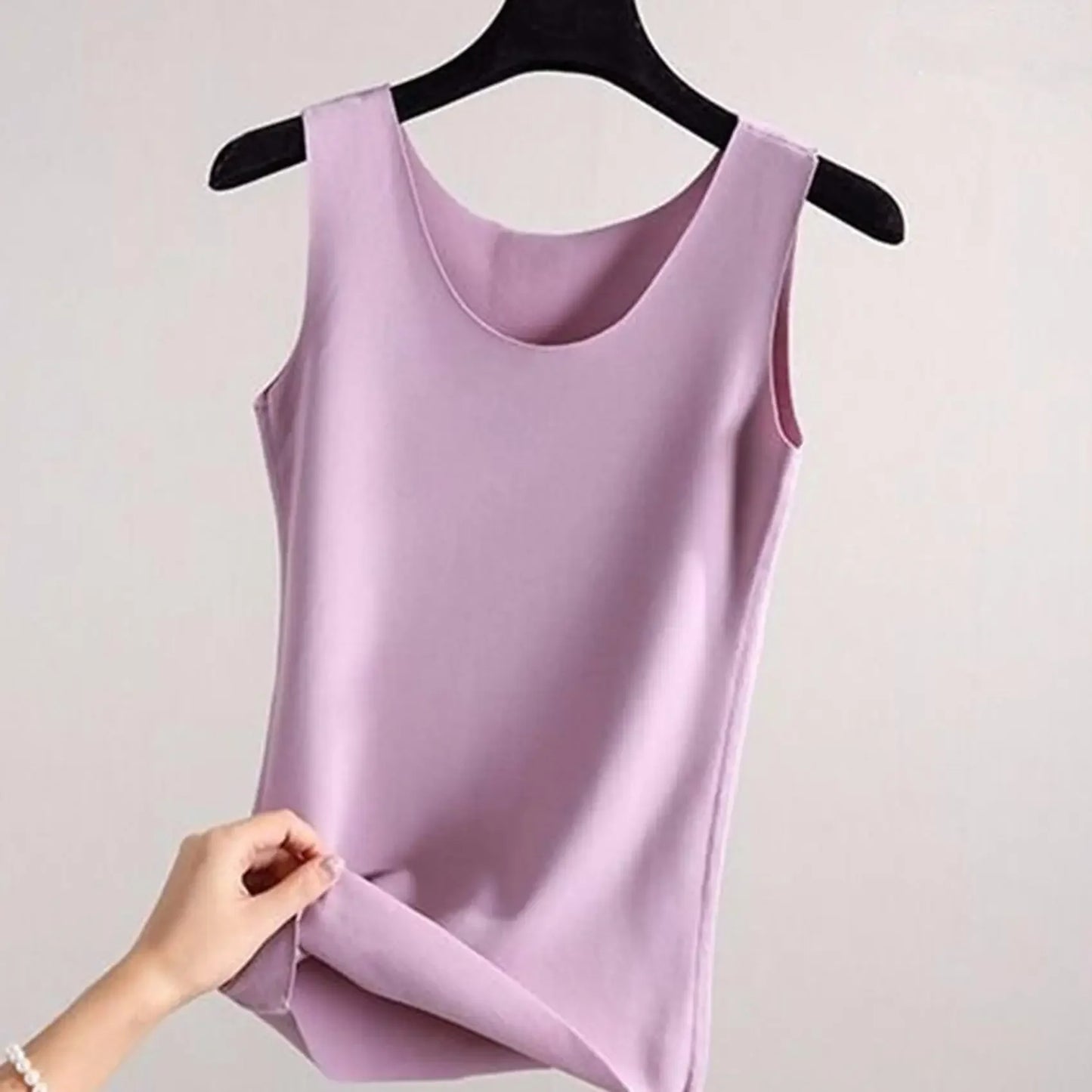 Women's Winter Underwear Top Seamless Plus Velvet Shirt Sleeveless Vest Warm Female Undershirt