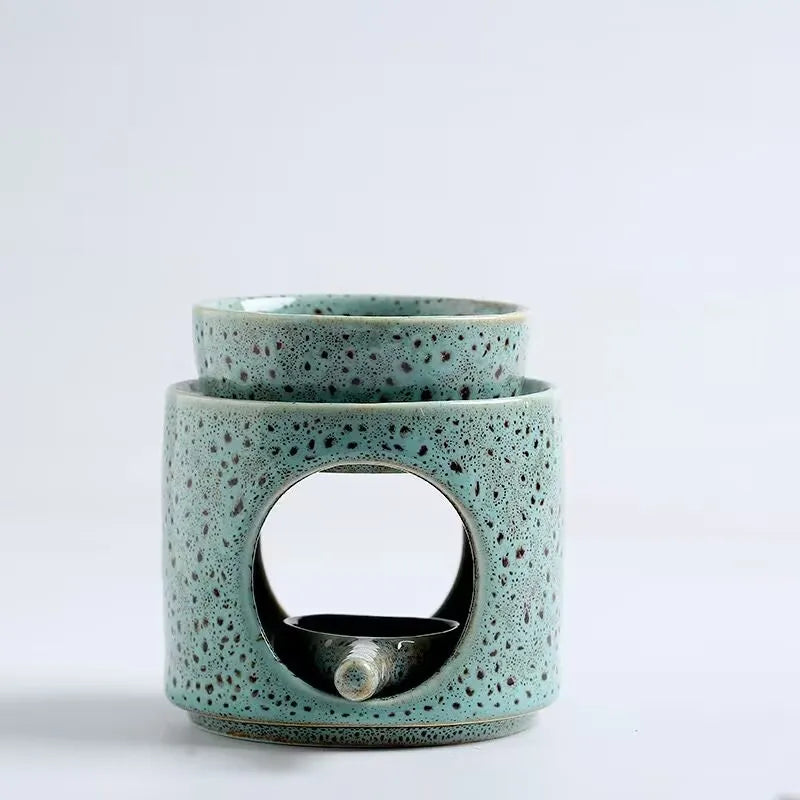 3-in-1 Candle Essential Oil Ceramic Craft Incense Lamp Candleholder Aromatherapy Burner Suitable for Home, Office, Wedding