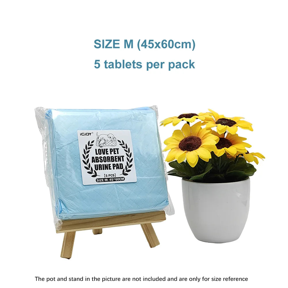 Pet urine pad, disposable absorbent pad, non-woven fabric + absorbent resin, super absorbent, 4 sizes, pet hygiene products