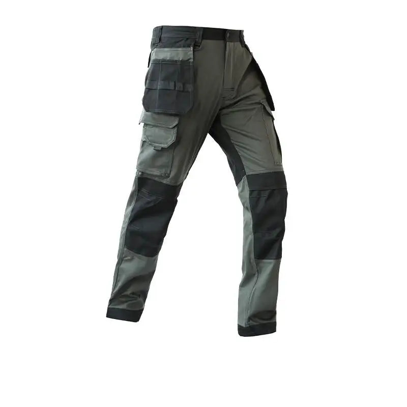 Work Trousers With Knee Pads For Men Cargo Pants Men Workwear Multi-pocket Outdoor Hiking Joggers Pants Functional Pockets Pants