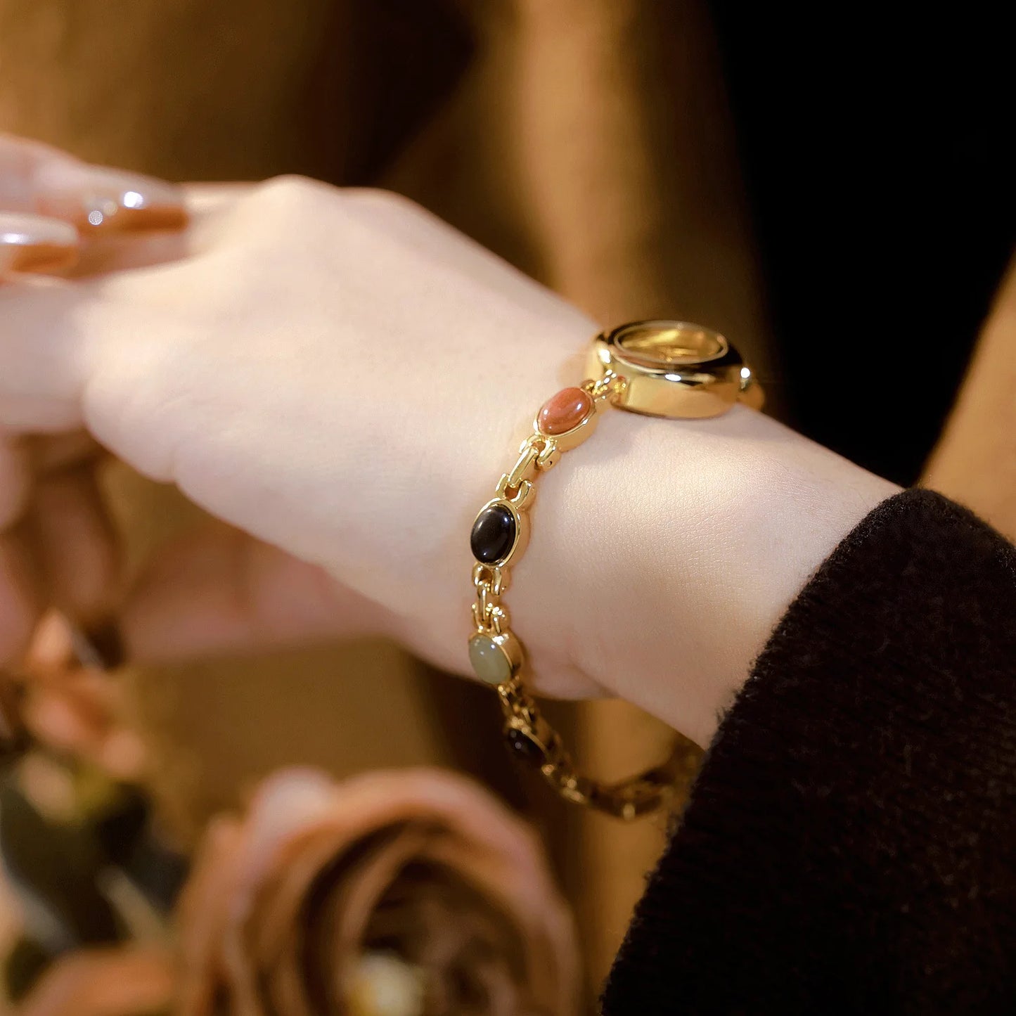 Watches For Woman Natural Jade Small Bracelet Quartz Wristwatch 2025 NEW Female Watch Vintage