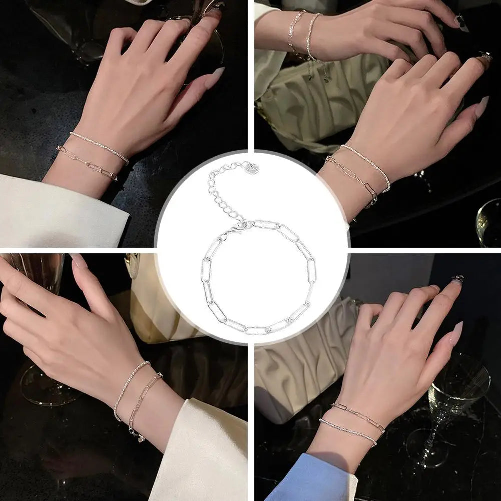 Chain Bracelet Delicate Trendy Fancy Hand Ornament Exquisite Chain Bracelet With Captivating Shine Dazzling Hand Ornament Unique