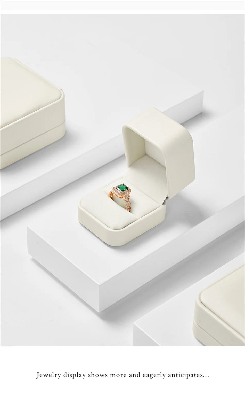 Oirlv Jewelry Ring Box Jewelry Organizer Ring Earrings Necklace Pendant Bracelet Storage Box Packaging Box Gift Case for Wedding