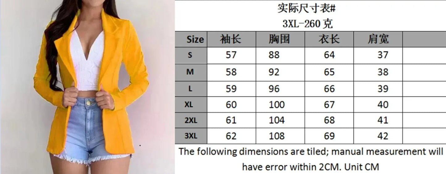 Women Suit Coat Elegant Lapel Suit Coat for Women Slim Fit Single Button Jacket for Business Wear Versatile Solid Color Soft