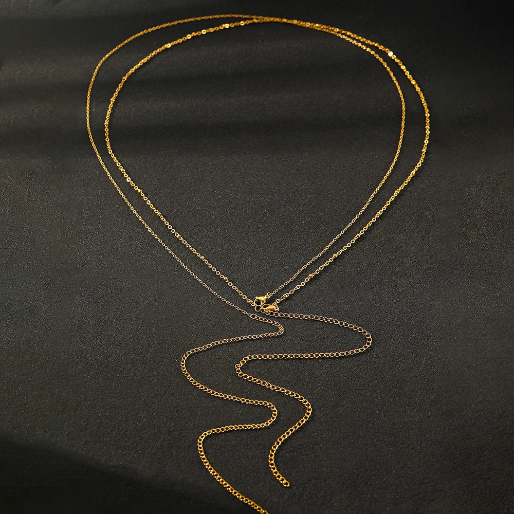 Stainless Steel Waists Chain Fashion Minimalist New Design Waists Chain Exquisite Layered Chain Waists Chain For Women Jewelry