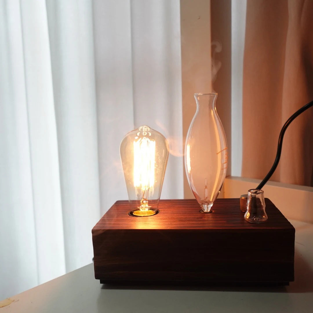 Aroma Diffuser Vintage Tungsten Filament Lamp Aromatherapy Machine Humidifier Lighting Sandalwood Pure  Essential Oil Diffuser