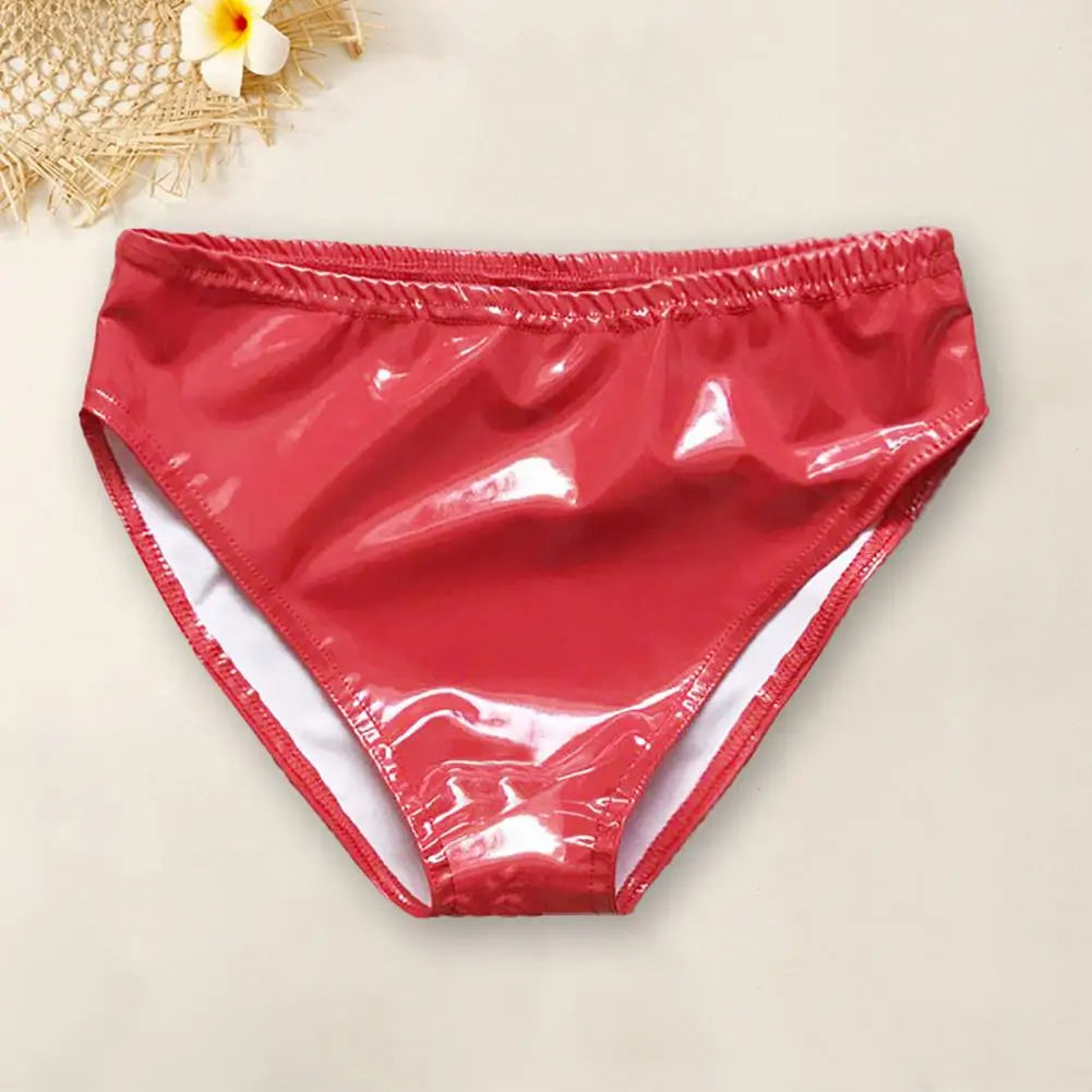 Women Underpants  Charming High Waist Bright Mirror Paint Women Underpants  No Constraint Lady Briefs