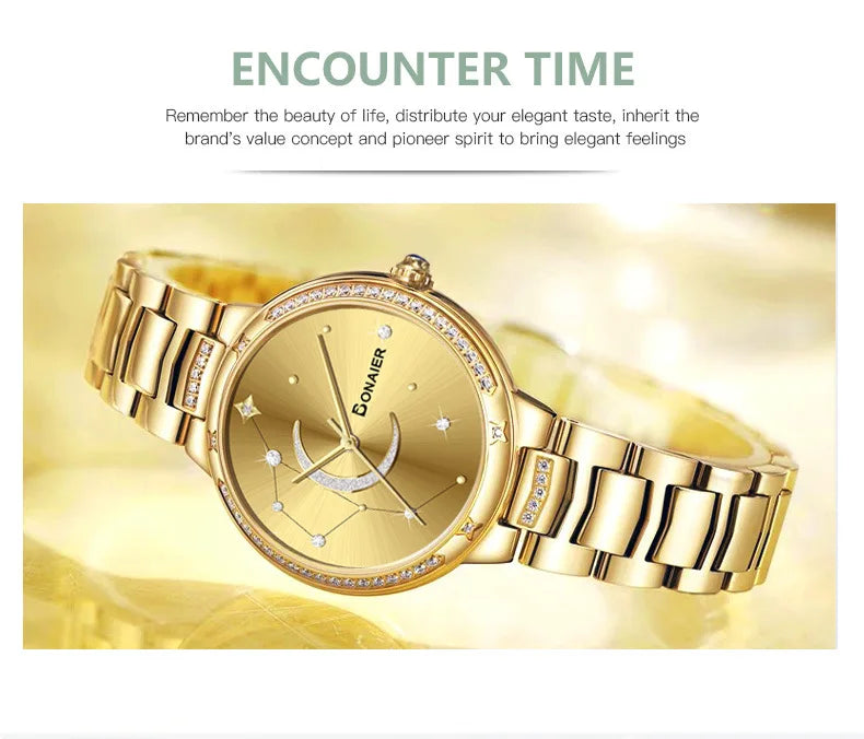 2025 Women's Wristwatch Luxury Brand Watch for Women Elegant Bracelet Waterproof Fashion Quartz Ladies Watches Reloj Para Mujer