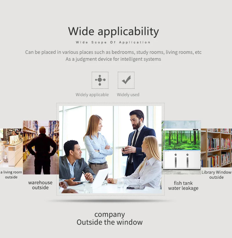 Smart Home Zigbee Solar Charging Real-time Rainwater Detector Smart Life App Controlled Wireless Solar Rain Sensors