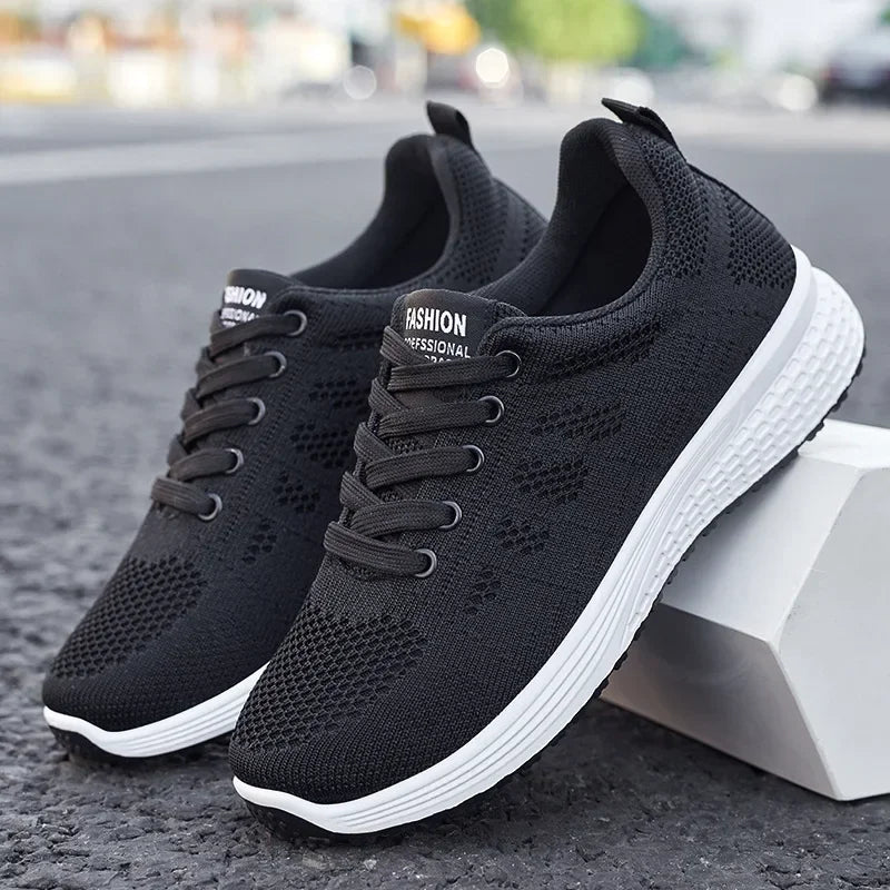 Women's Shoes 2025 Spring New Fashion Soft Walking Flats Non-slip Casual Sport Tennis Shoes Athletic Sneakers for Lady