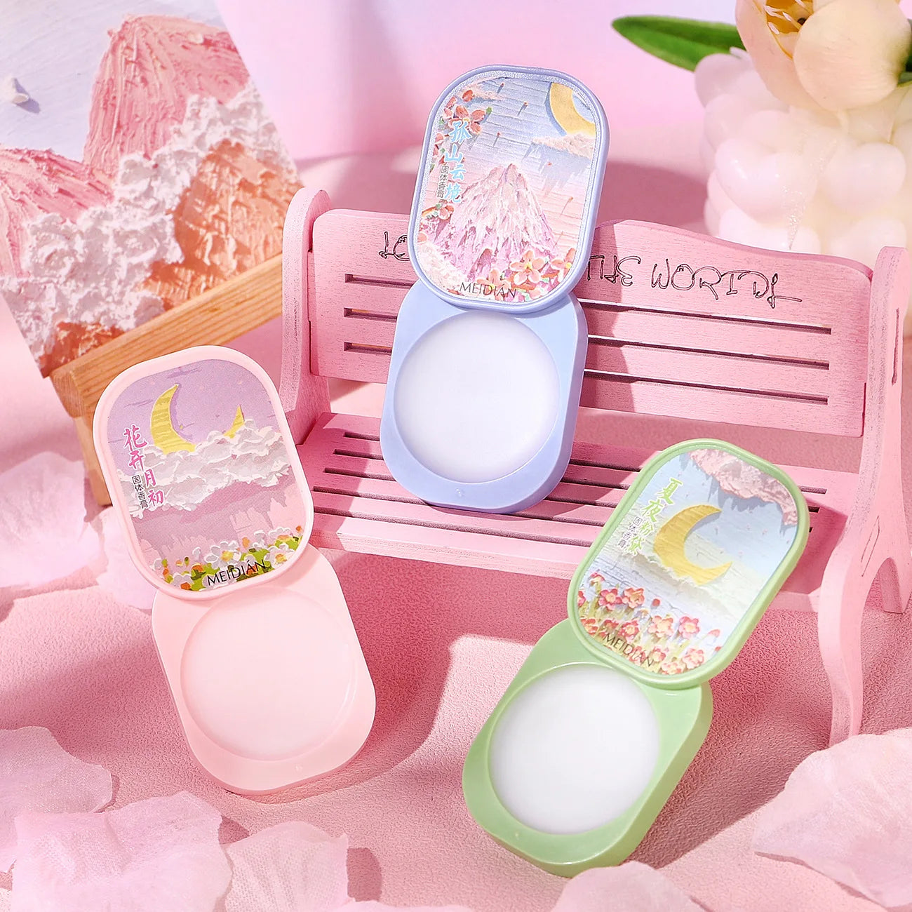 3pcs Solid Perfume Gift Set for Women,Long-Lasting Scented Balm with Jasmine Notes,Tea Fragrance,Idea for Dates Casual Attire