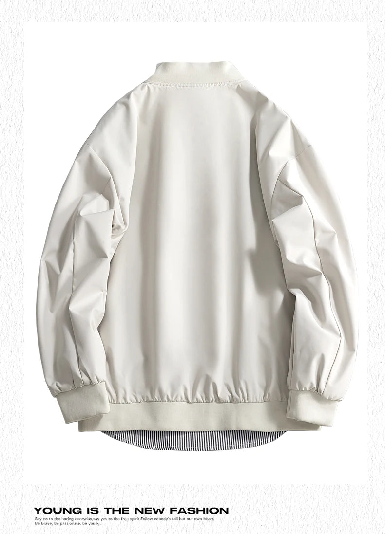 New Men's Bomber Jacket Coats Lightweight Windbreaker Spring Streetwear Fall Casual Jackets for Men Outdoor Mens Coats