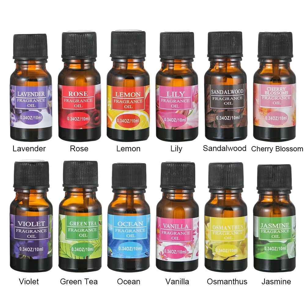 10ML Plant Essential Oil Air Freshener Plant Aromatherapy Oil Water Soluble Car Perfume Refill for Humidifiers Aroma Diffuser