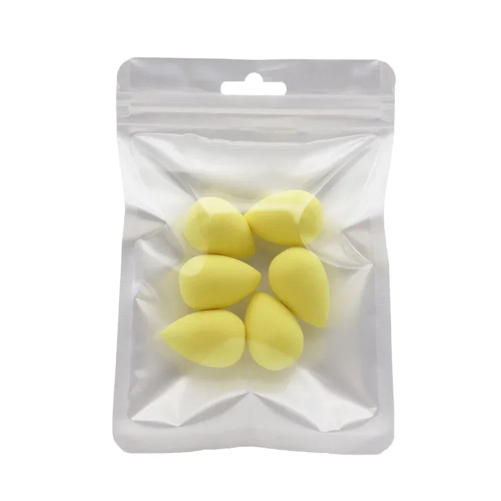 6pcs Mini Makeup Sponge Powder Cosmetic Puff Dry and Wet Sponge Concealer Liquid Foundation Beauty Women Make Up Accessories
