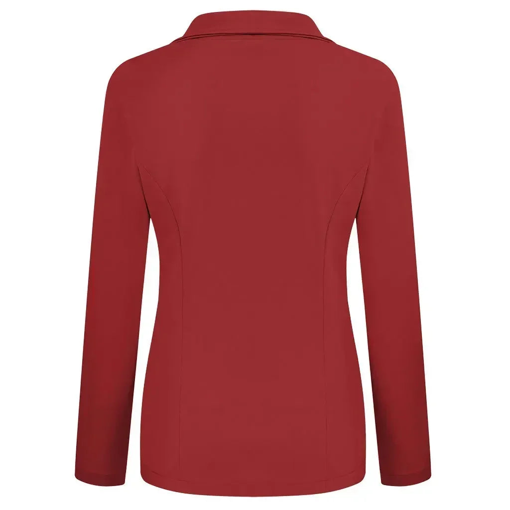 Women Suit Coat Elegant Lapel Suit Coat for Women Slim Fit Single Button Jacket for Business Wear Versatile Solid Color Soft