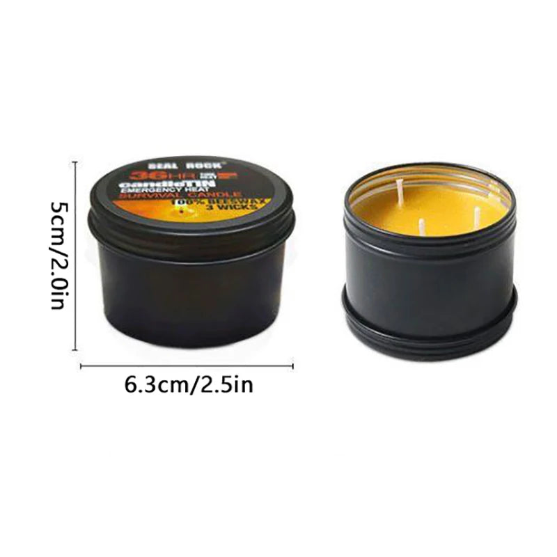 Emergency Candle Disaster Prevention Outage Lighting Outdoor Smoke-Free Candles Iron Cans Plant Candles