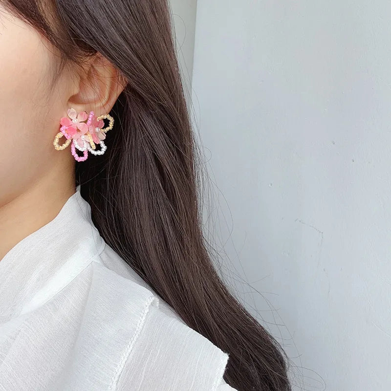 Handmade Beaded Bohemian Colorful Earrings