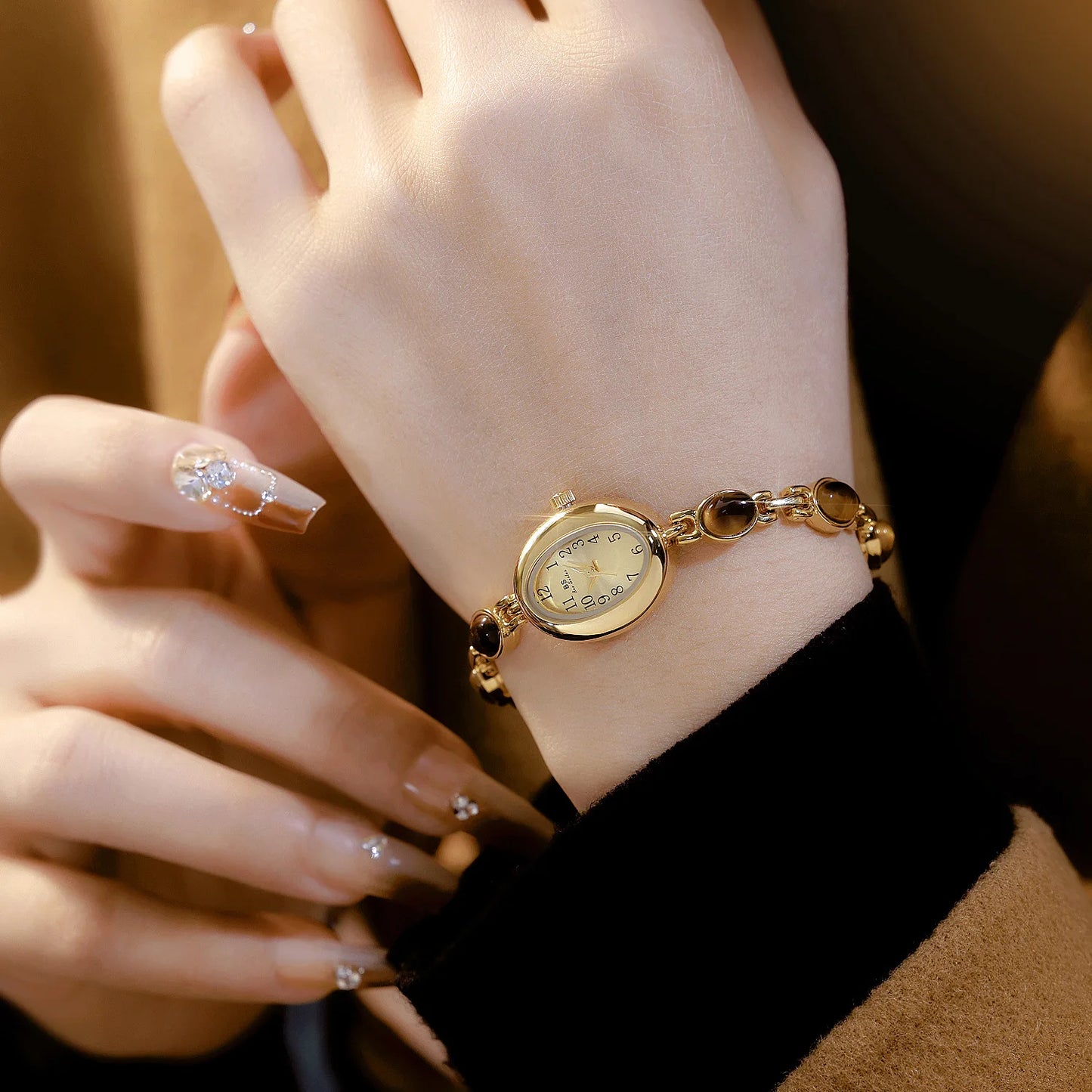 Watches For Woman Natural Jade Small Bracelet Quartz Wristwatch 2025 NEW Female Watch Vintage