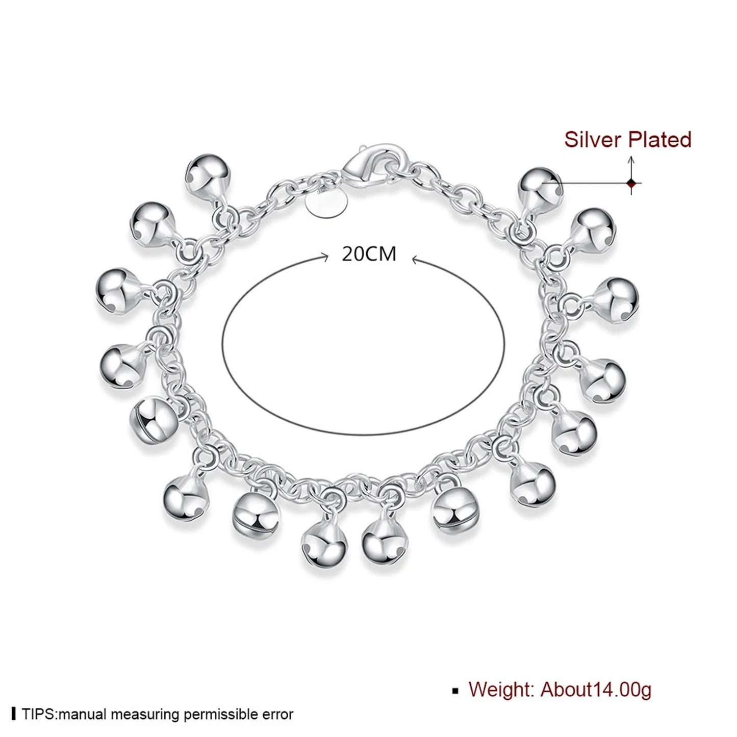 Fashion Female Bell Chain Bracelet Delicate Appearance and Excellent Texture Bracelet for Women Girls Jewelry Gifts