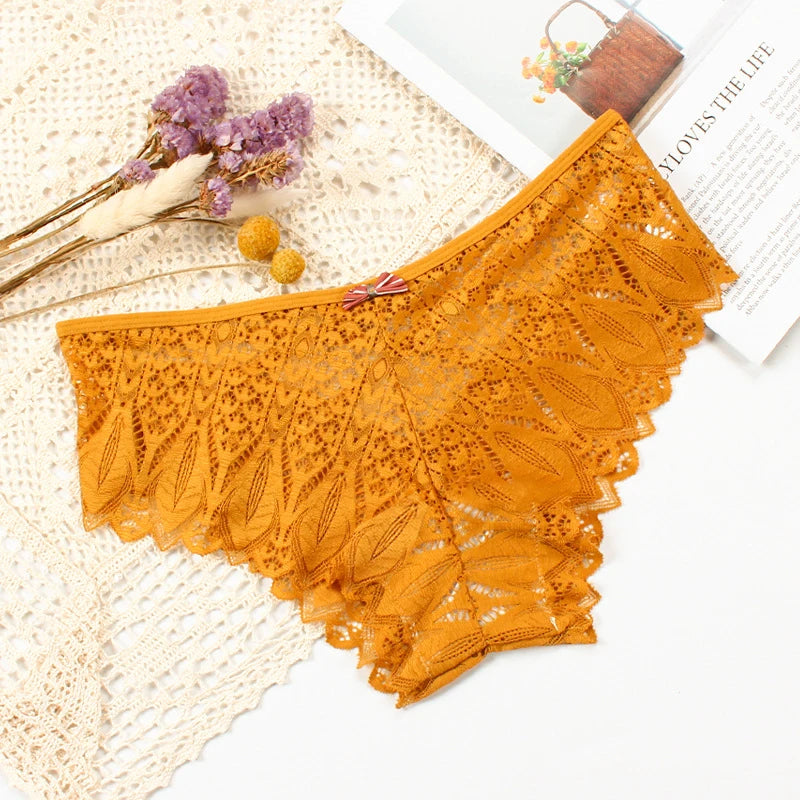 Sexy Panties For Women Low Waist Underwear Transparent Lace Briefs Breathable Soft Lingerie Female Underpants Sexy Woman's Panty