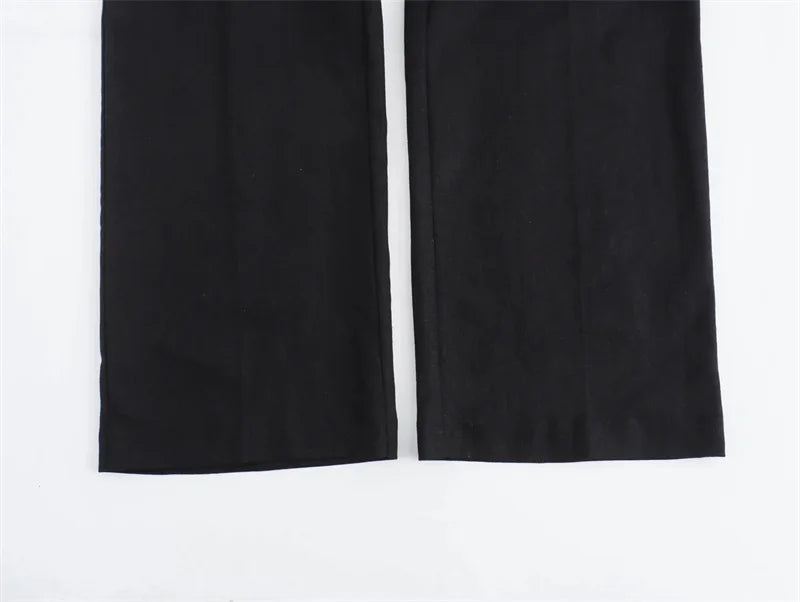 MUJER 2025 Woman Trousers White Black High Waist Pants for Women Pleated Wide Leg Women's Pants Straight Baggy Pants Woman