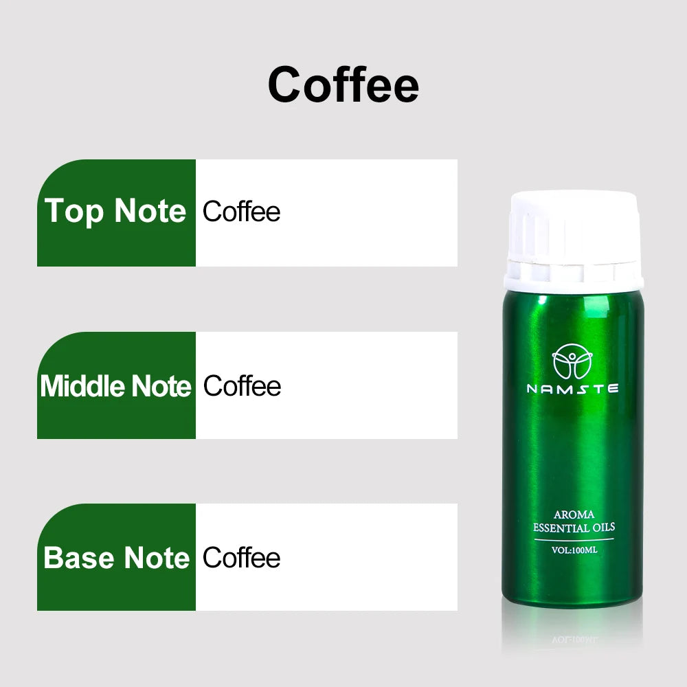 NAMSTE Hotel Perfume Oil 100ML Lavender Pure Essential Oils White Tea Coffee For Diffuser Aroma Oil Room Fragrance Air Freshener