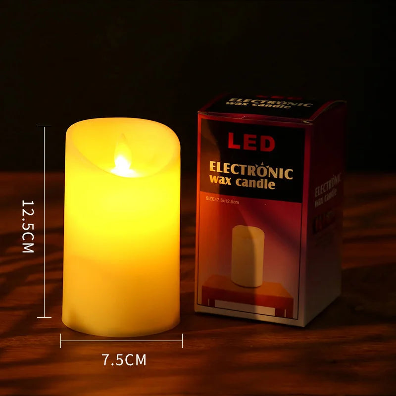 Flameless LED Candle Warm glowing decorative electric candles Home decorative candles for Ramadan Eid Festival Party Decor