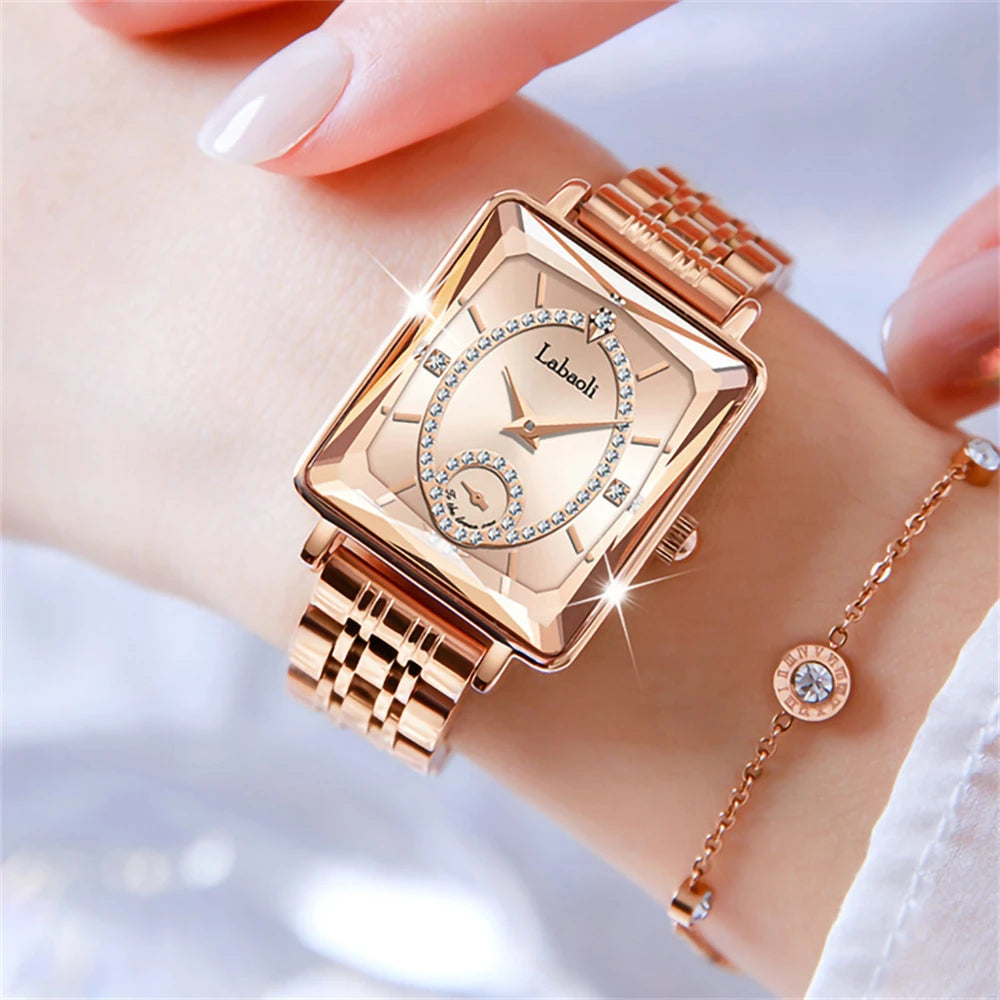 Fashionable Luxury Watches For Woman Diamond Studded Dial Waterproof Steel Strip Quartz Watch reloj часы женские наручные