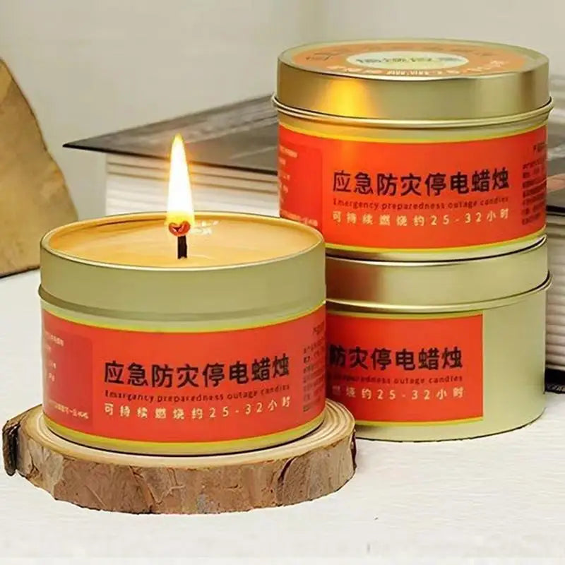 25-32 Hours Long Burning Survival Candles Smokeless Emergency disaster prevention candles Portable Power Outage Candle