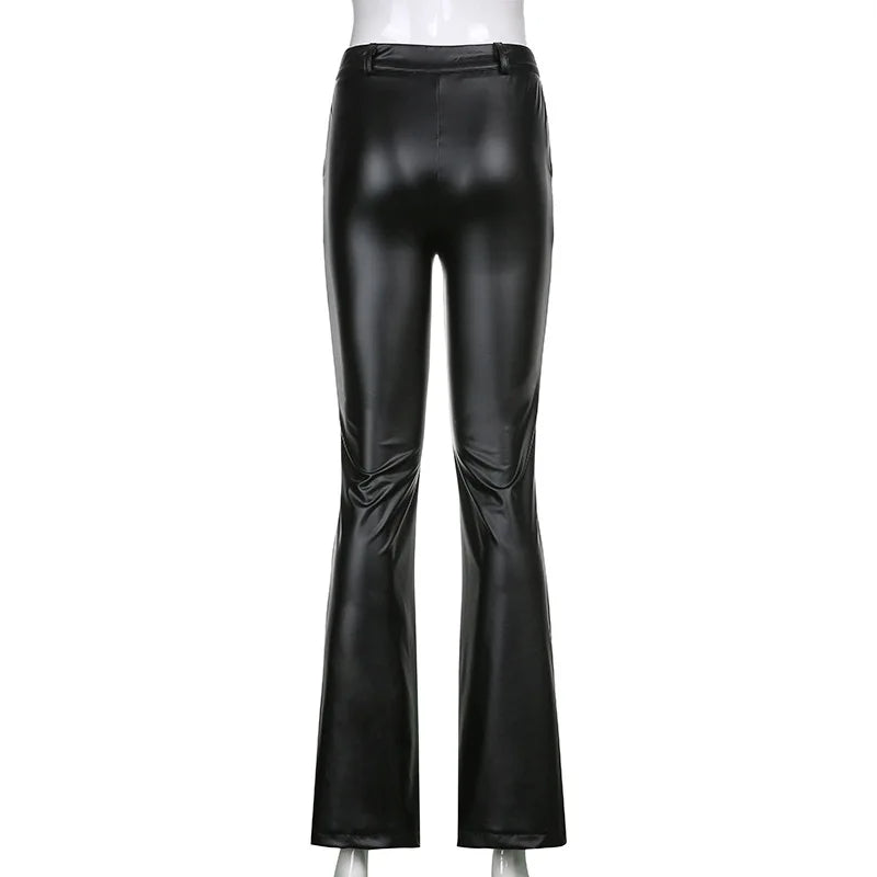 Women's Leather Pants New PU Micro-horn Trousers E-commerce Pants for Women