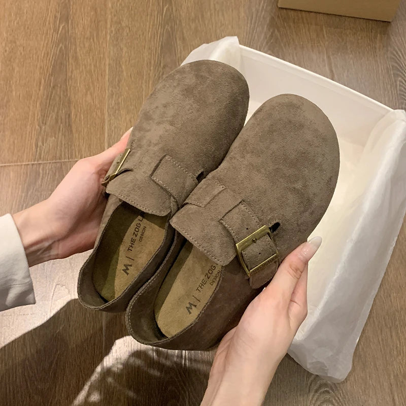 Women's Shoes Flats Barefoot Sneaker Woman 2025 Trend Moccasins Slip-on Round Toe Running Comfortable Stylish Retro on Offer New