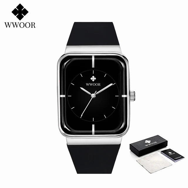 WWOOR  Men's Watches Top Brand Luxury Watch For Men Gold Fashion Stainless Steel Waterproof Quartz Wristwatch  Relogio Masculino