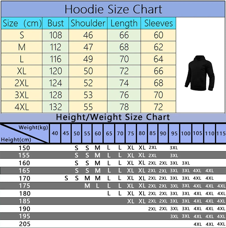 Man Hooded Sweatshirts All Season Daily Casual Sports Hoody Coats Home Outdoor Comfort Gym Fitness Hoodies Fashion Men's Clothes