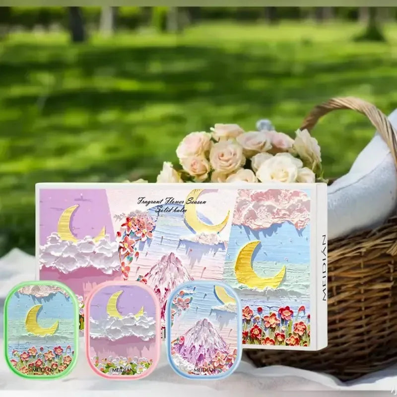 3pcs Solid Perfume Gift Set for Women,Long-Lasting Scented Balm with Jasmine Notes,Tea Fragrance,Idea for Dates Casual Attire