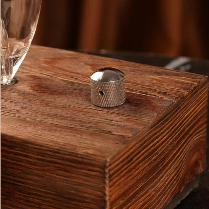 Essential Oil Diffuser Nebulizer Glass Aroma Oil Diffuser Wood Grain rechargeable Professional Scent Machine Nebulizer For Home