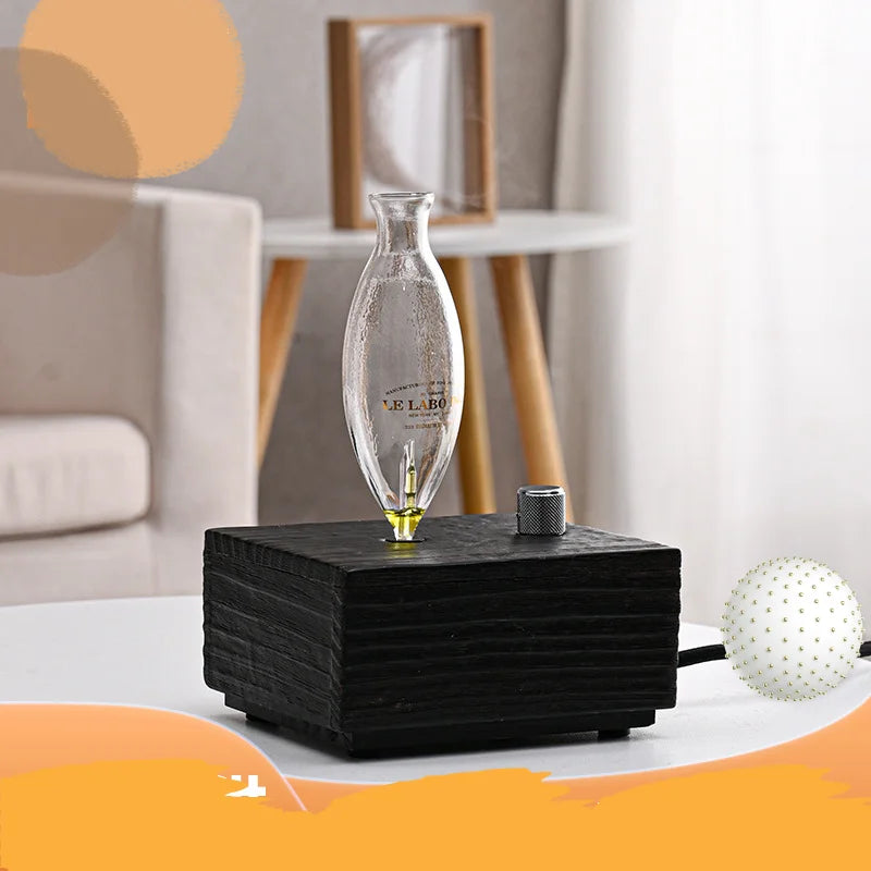 Essential Oil Diffuser Nebulizer Glass Aroma Oil Diffuser Wood Grain rechargeable Professional Scent Machine Nebulizer For Home