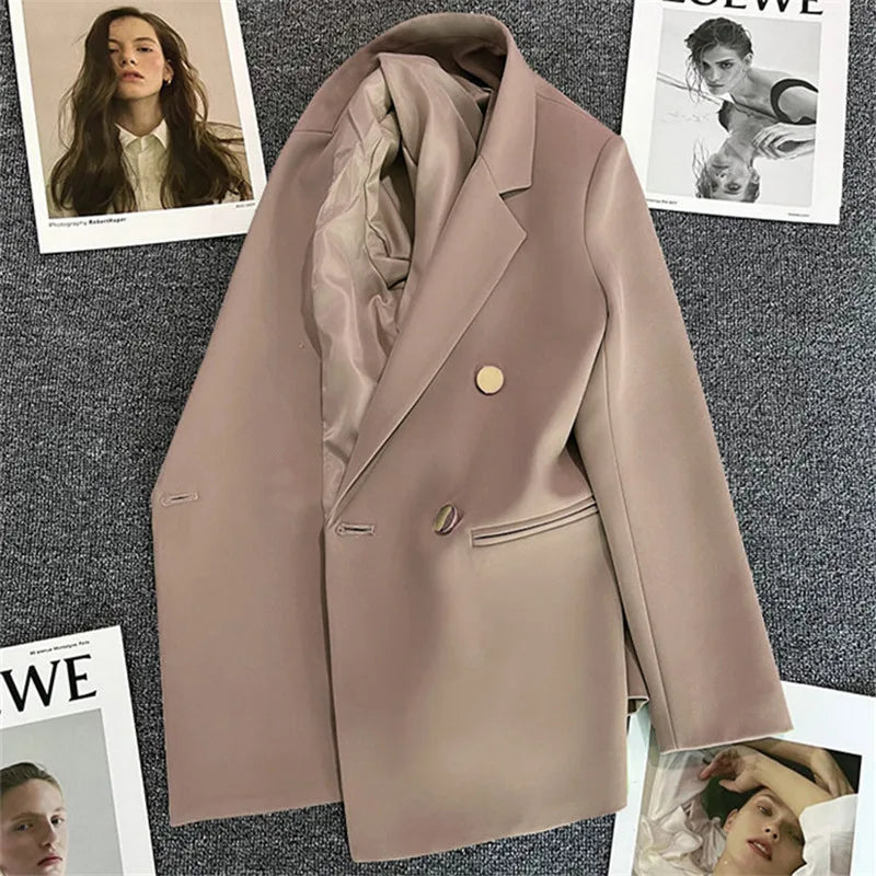 Women's Suit Coat Elegant Sports Casual Blazer Korean Fashion Luxury Jacket Spring Autumn Solid Color Ladies Clothing