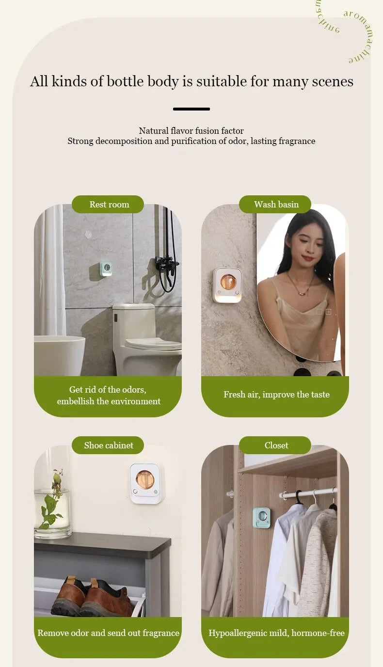 Automatic Spray Aromatherapy Diffuser Smart Sensor USB Air Freshener Essential Oil Perfume Machine for Home Office Toilet Room