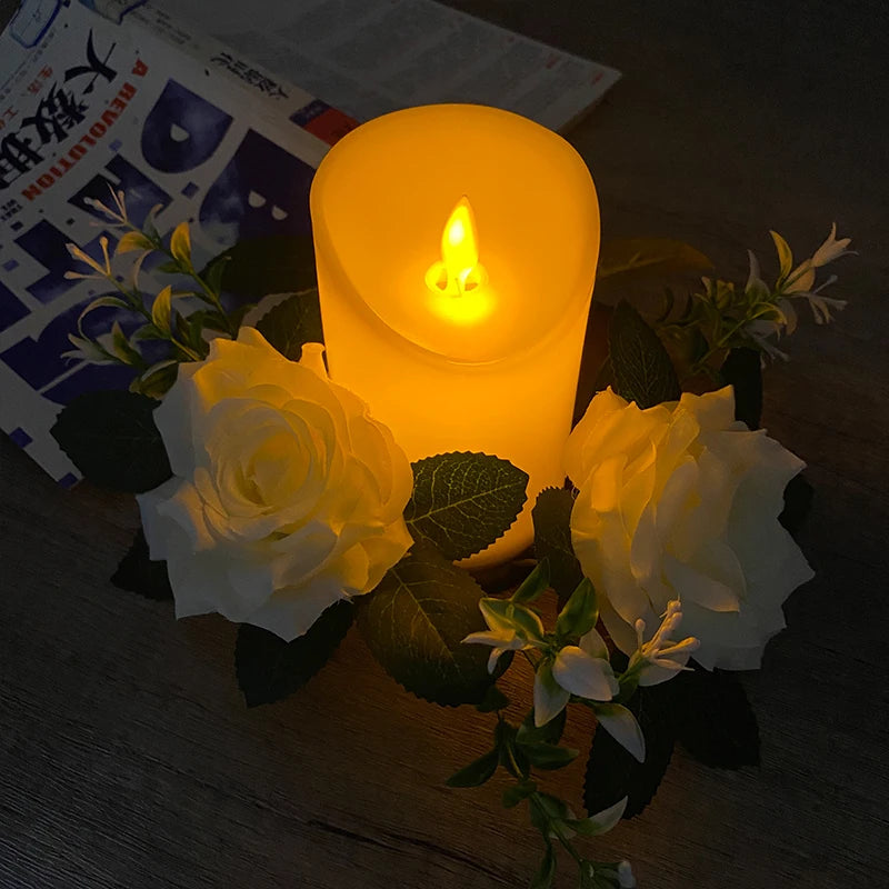 Flameless LED Candle Warm glowing decorative electric candles Home decorative candles for Ramadan Eid Festival Party Decor